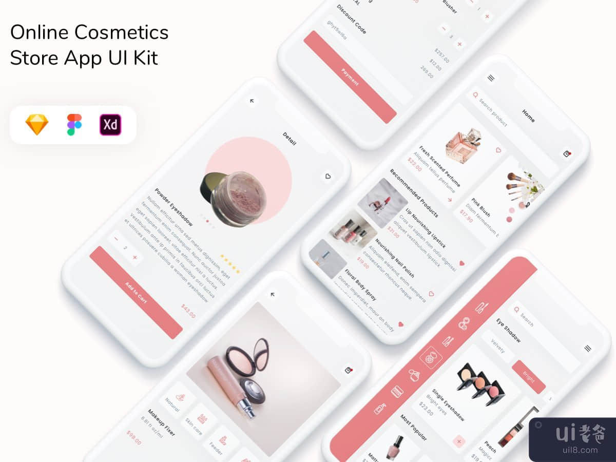 Online Cosmetics Store App UI Kit