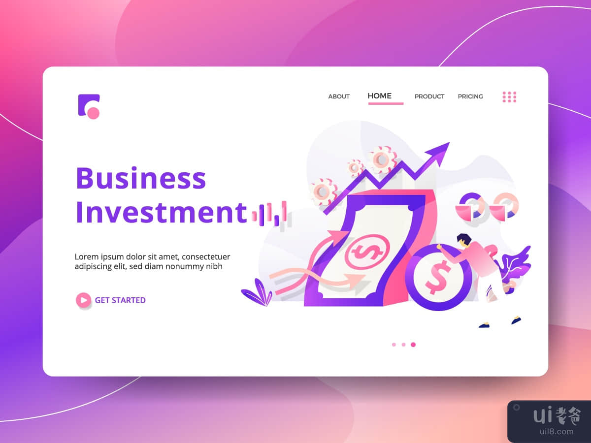 Landing Page Business Investment