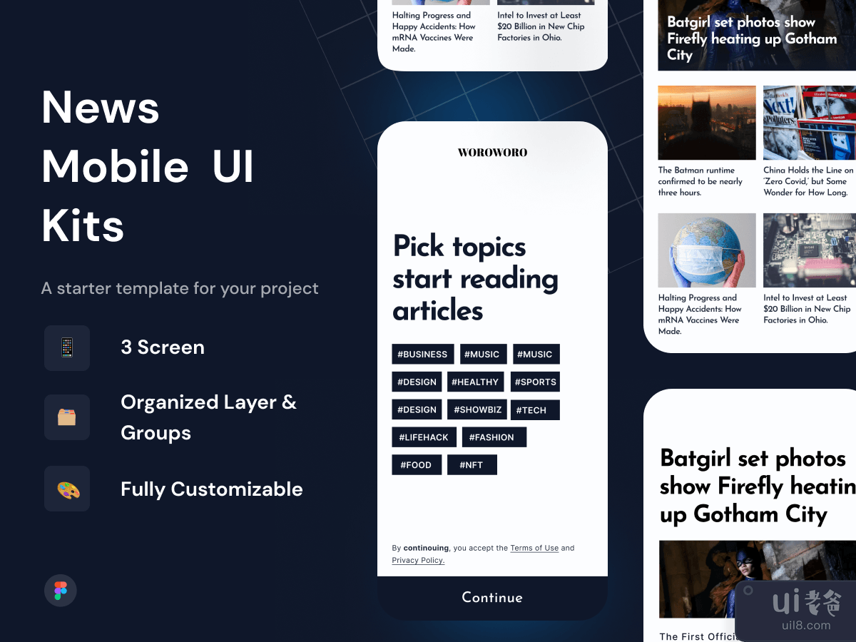 News Mobile UI Kits