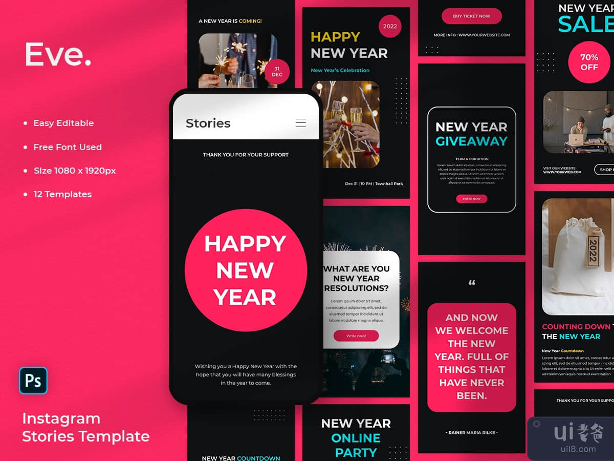 Eve - New Year Instagram Stories Template