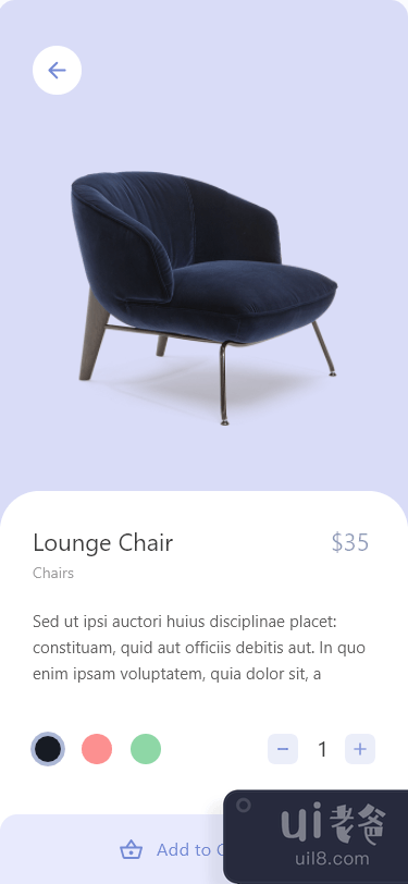 家具应用程序用户界面模板(Furniture App UI Templat)插图1