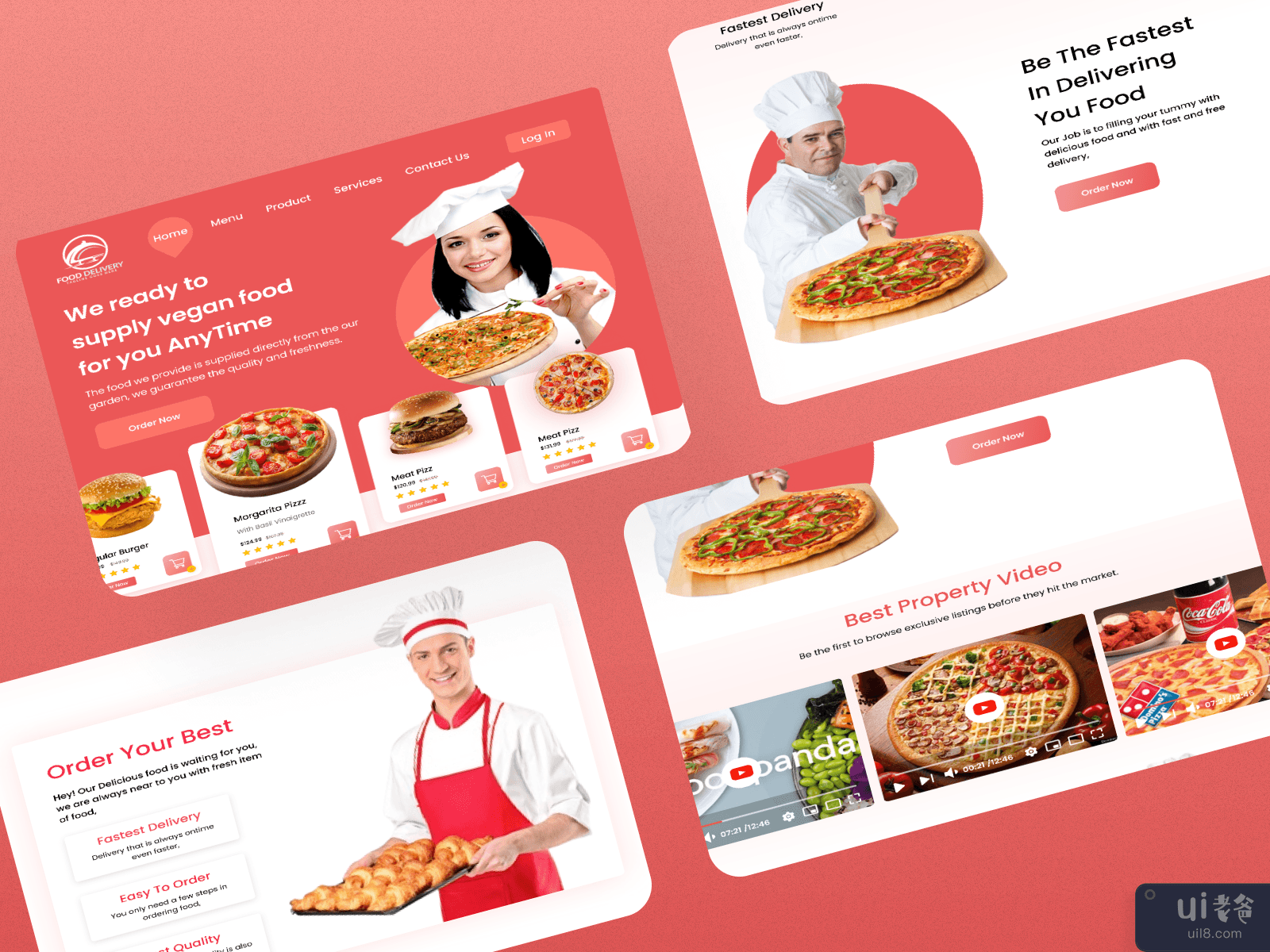 Pizza Website UI Design - Pizza Consultation