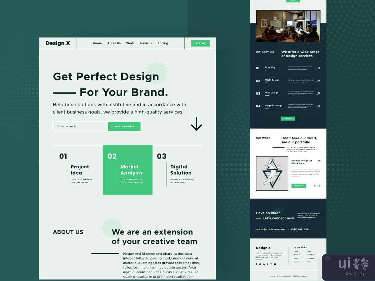 Design.X - Design Agency Landing Page