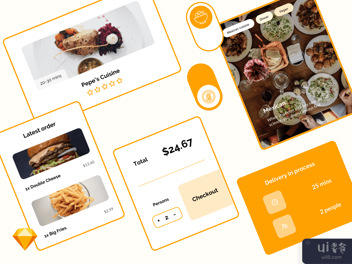 Food Ordering UI Components
