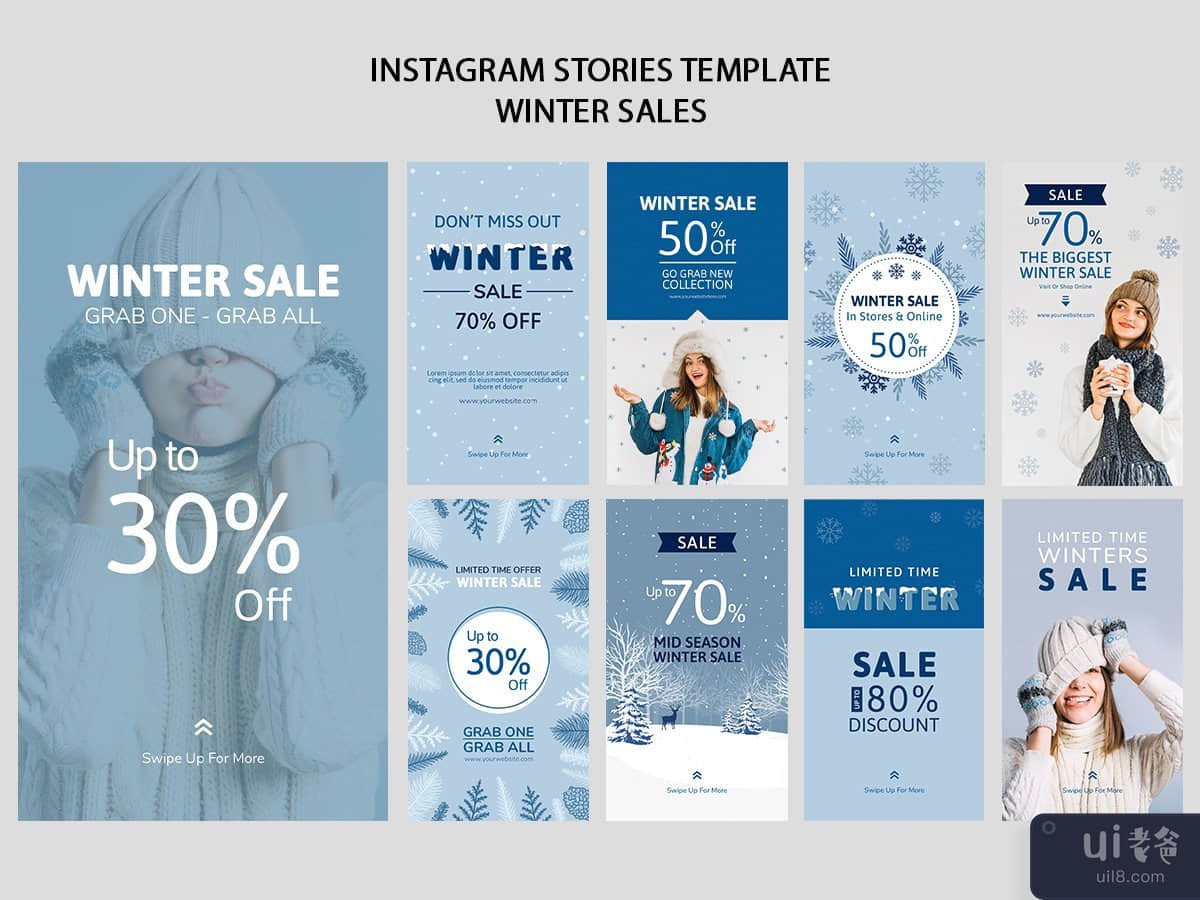 Instagram 故事模板与销售免费 Psd(Instagram stories template with sale Free Psd)插图8