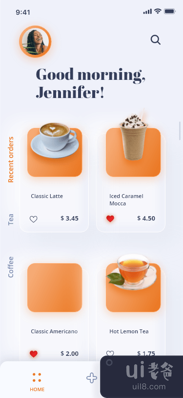 咖啡应用程序用户界面(Coffee App UI)插图1