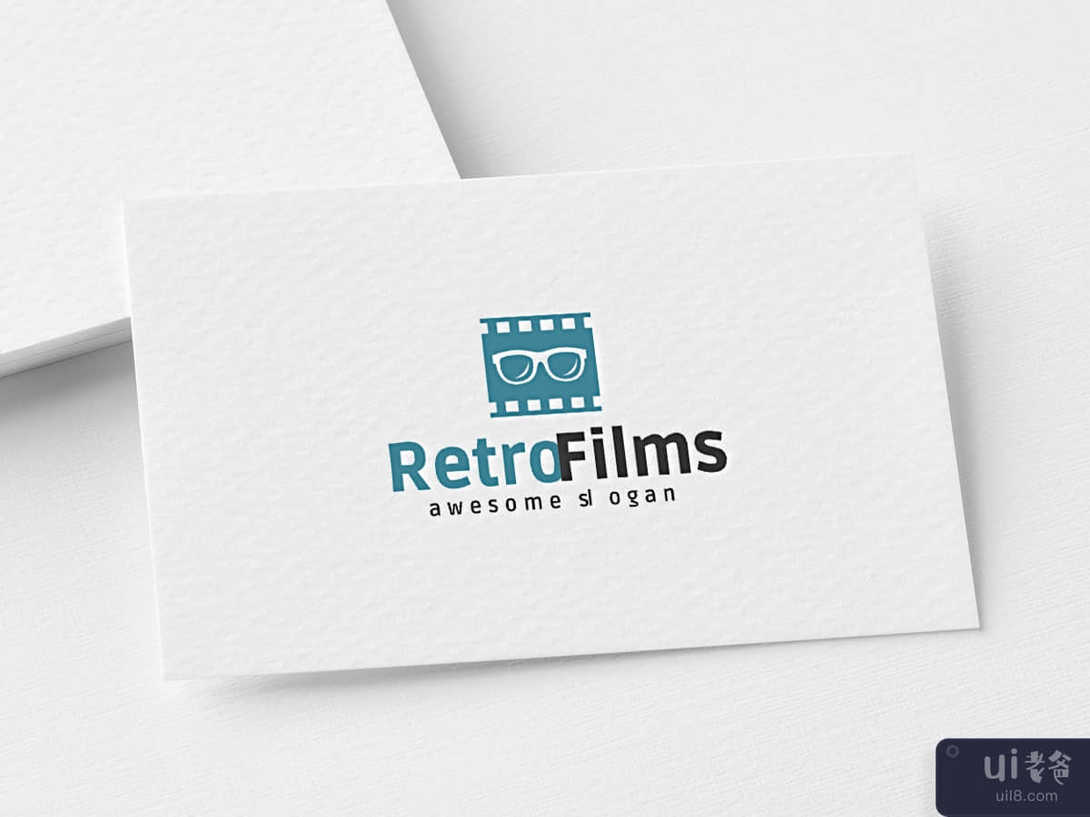 Retro film logo template