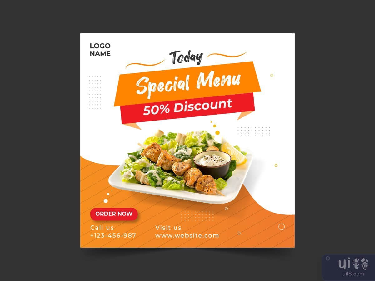 Today special menu Social media posts template Design