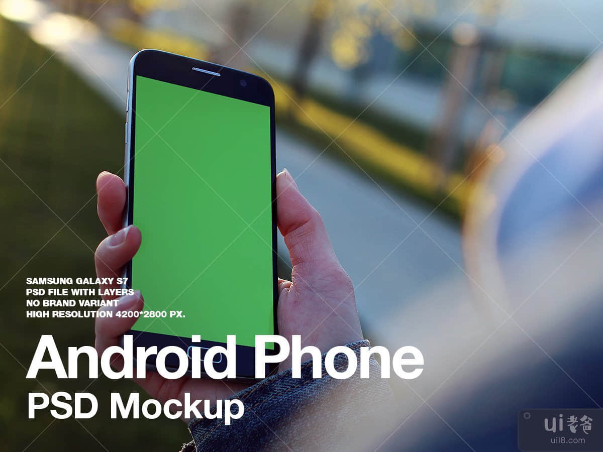 Android手机PSD样机(Android Phone PSD Mockup)插图