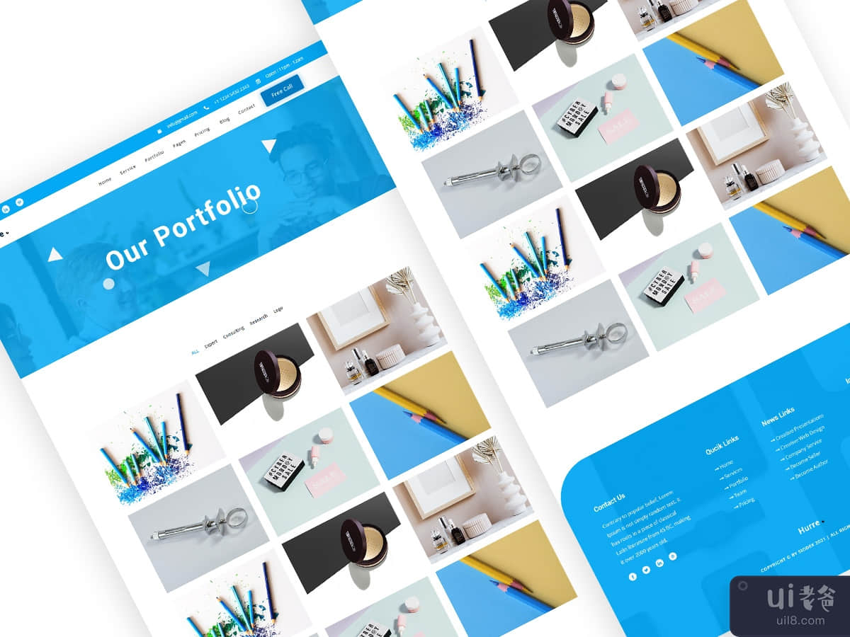 Digital Agency our portfolio page html template