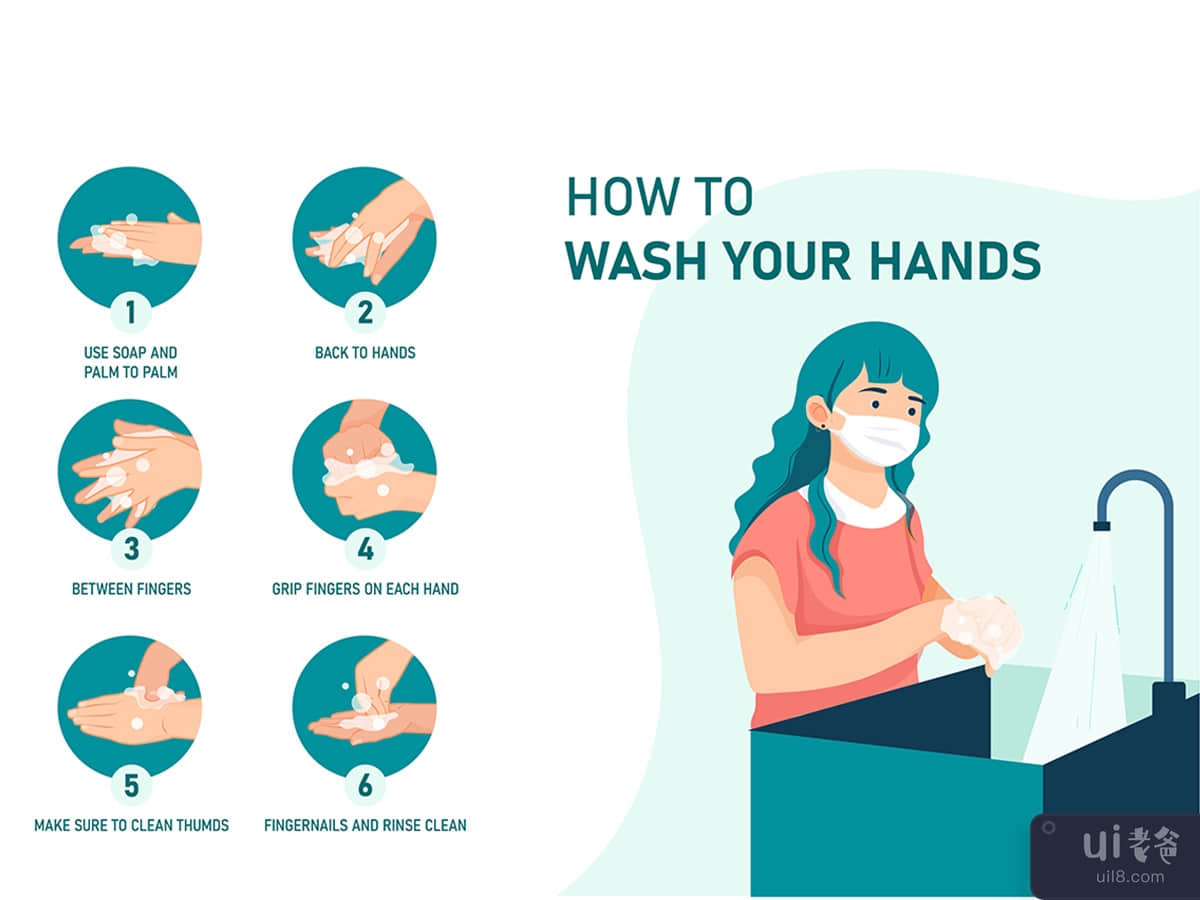 Wash your hands Vector Illustration concept