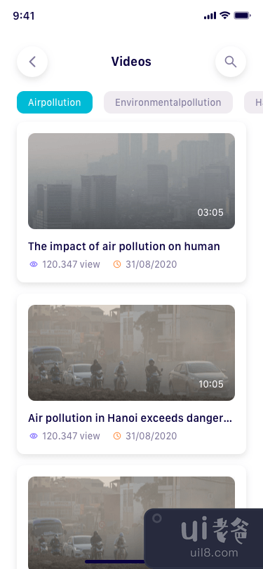 Airquaty - Air Quality App UI Kit (Full) #1(Airquaty - Air Quality App UI Kit (Full) #1)插图4
