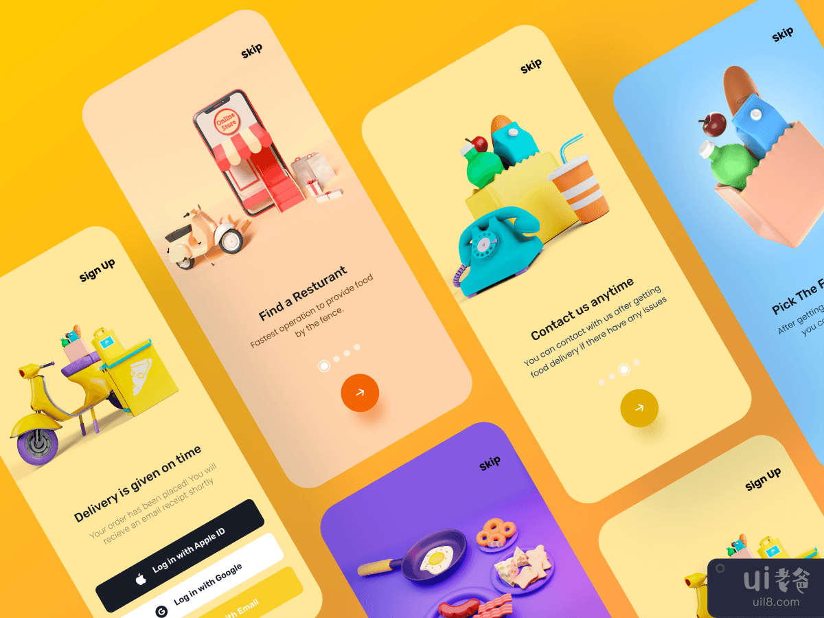 Food delivery Mobile apps Design