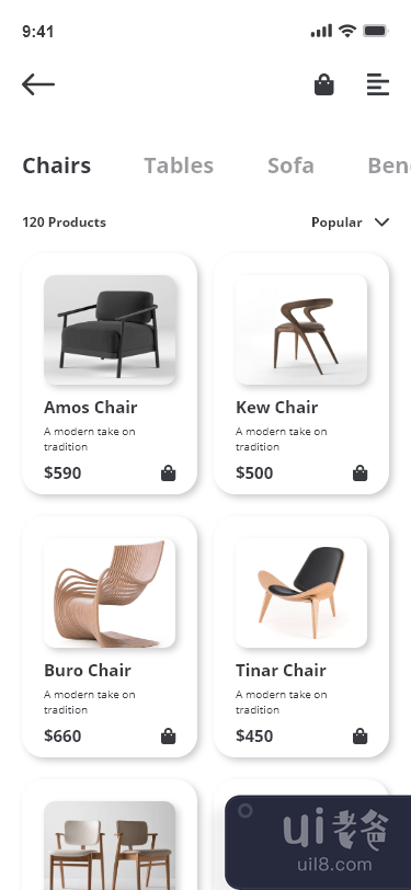 经典椅子用户界面(Classic Chair UI)插图