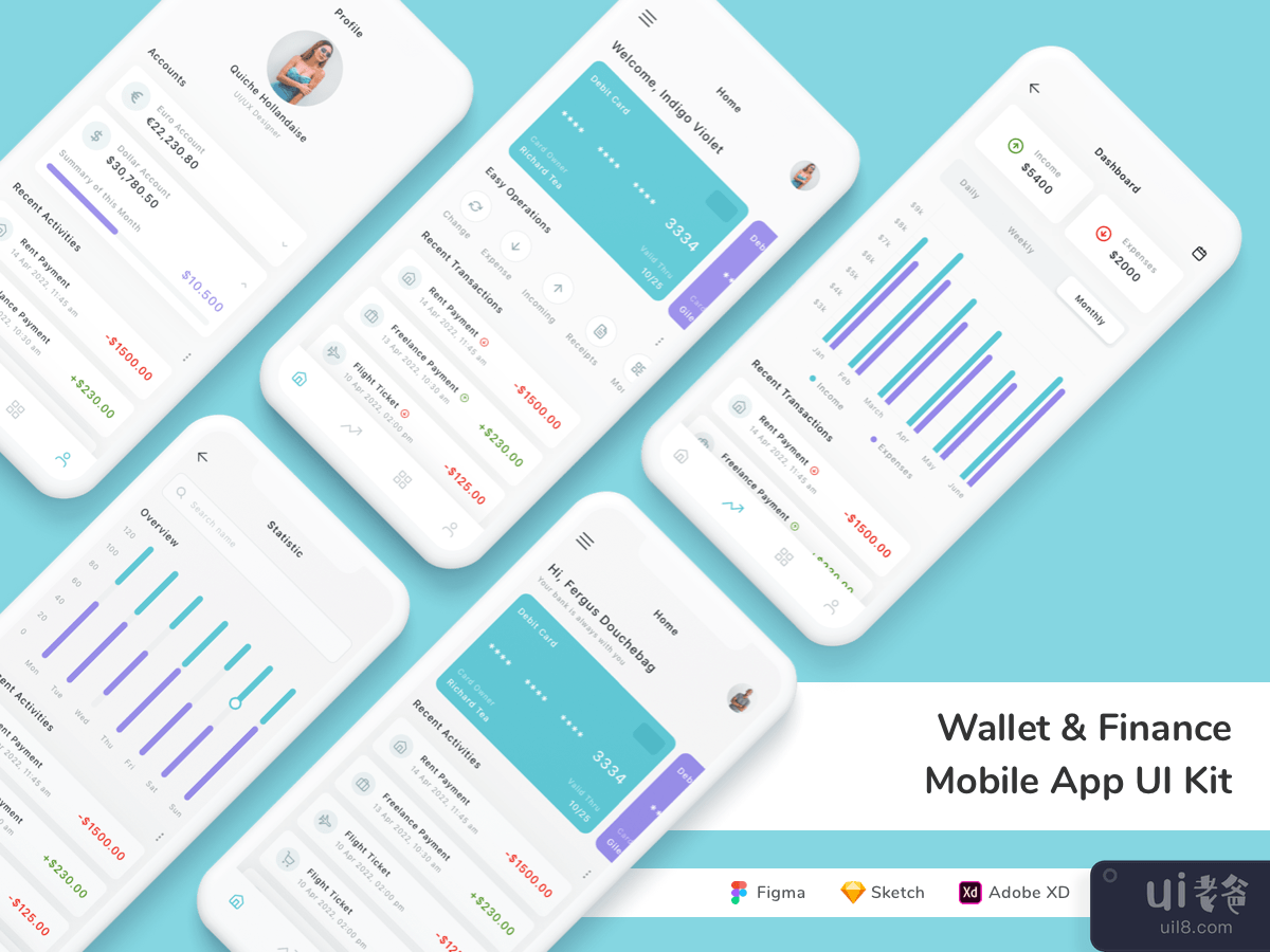 Wallet & Finance Mobile App UI Kit