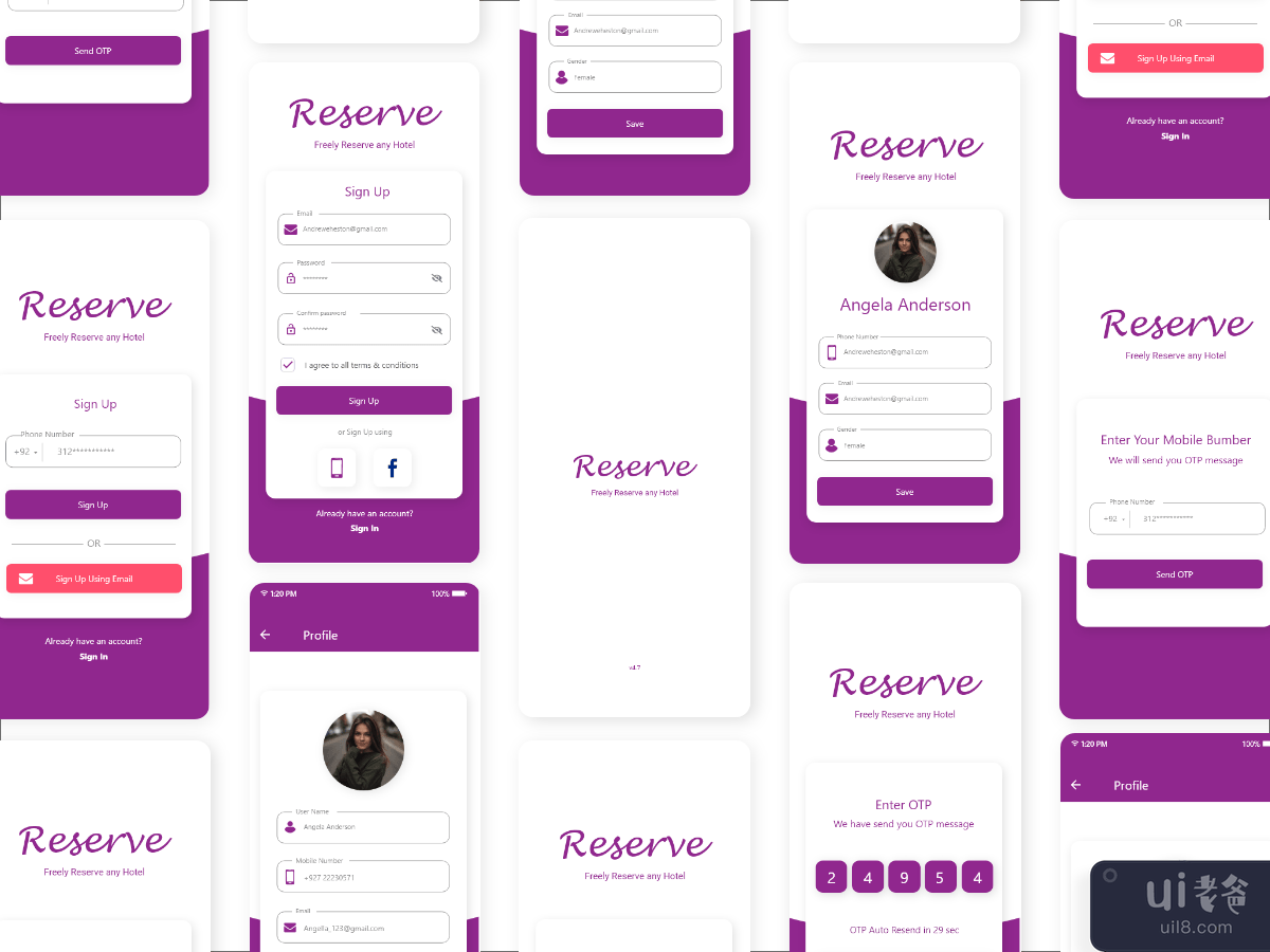 Reservation app design 1