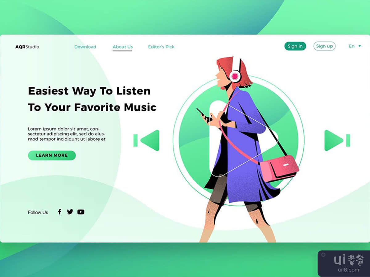 Easy Music - Banner & Landing Page
