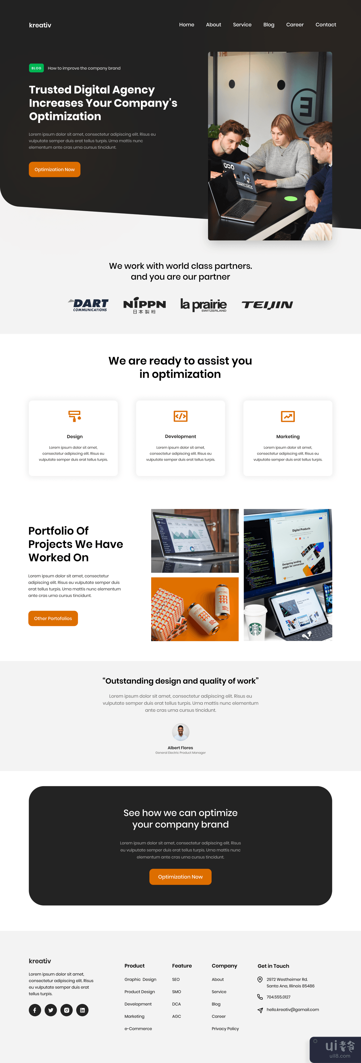 Kreativ - Web UI 工具包模板(Kreativ - Web UI Kits Template)插图