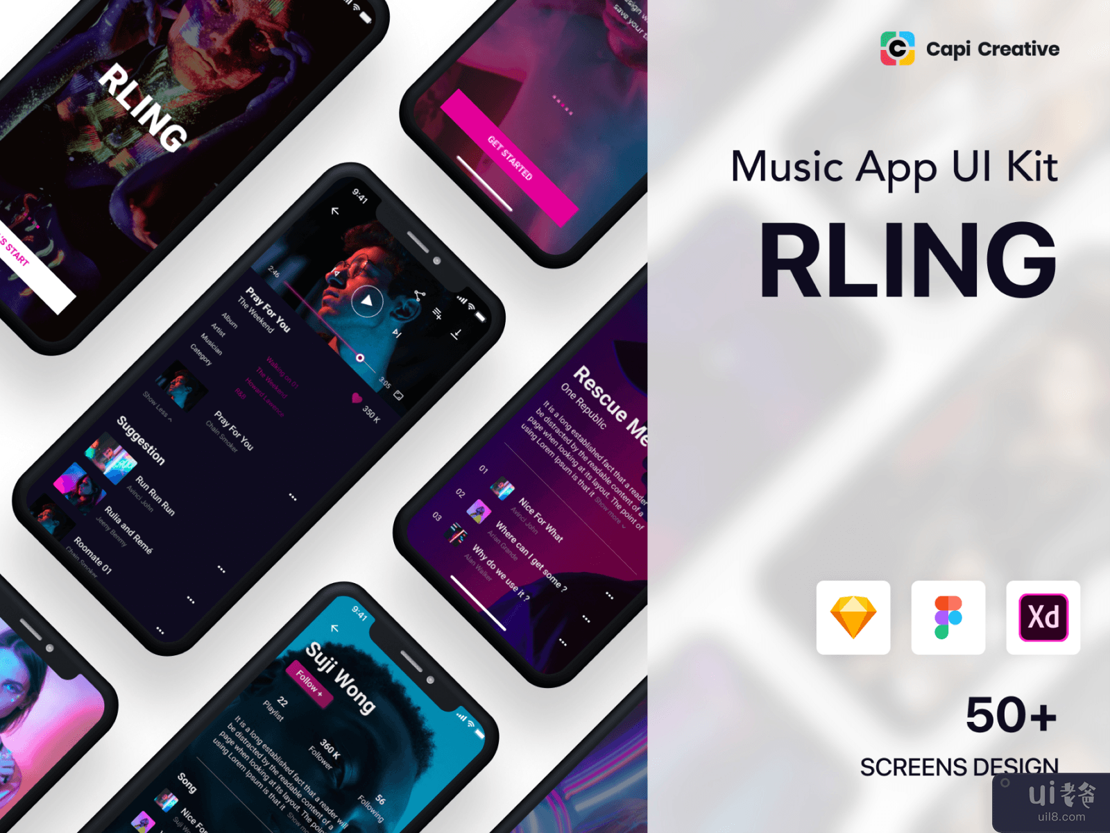RLing - Music App UI Kit #1