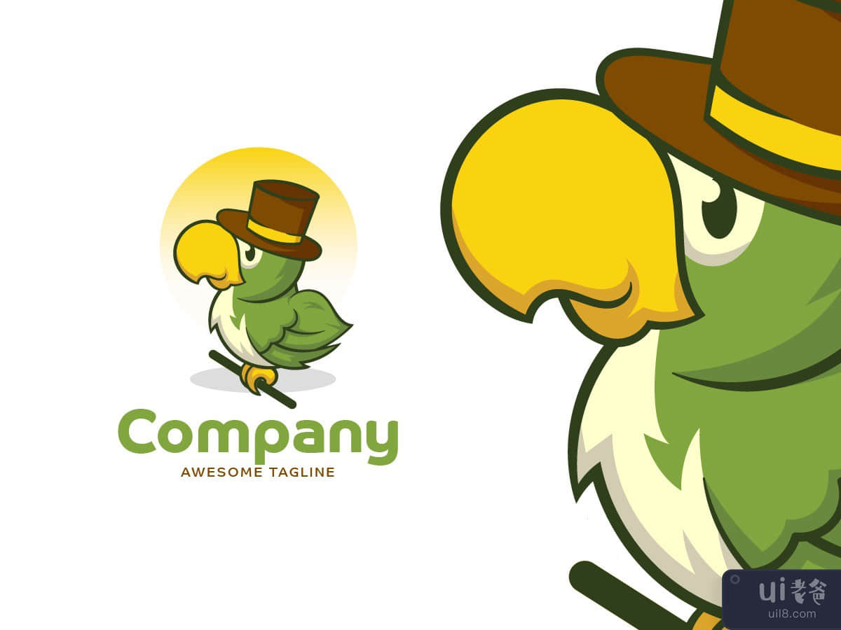 Magician Parrot Mascot Logo