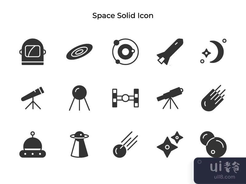 空间实心图标 2(Space Solid Icon 2)插图