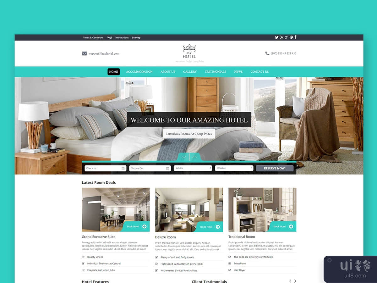 My Hotel - Online Hotel Booking Template