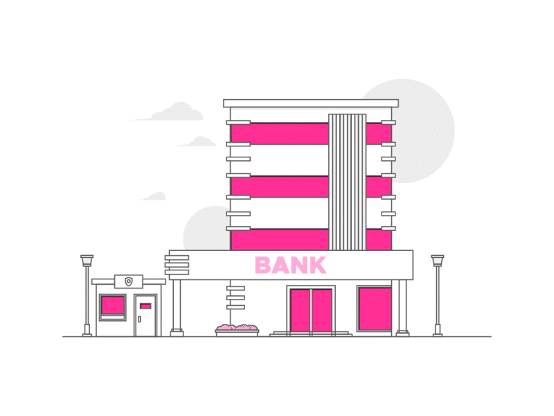 Bank Building Animation (SVG Animation)