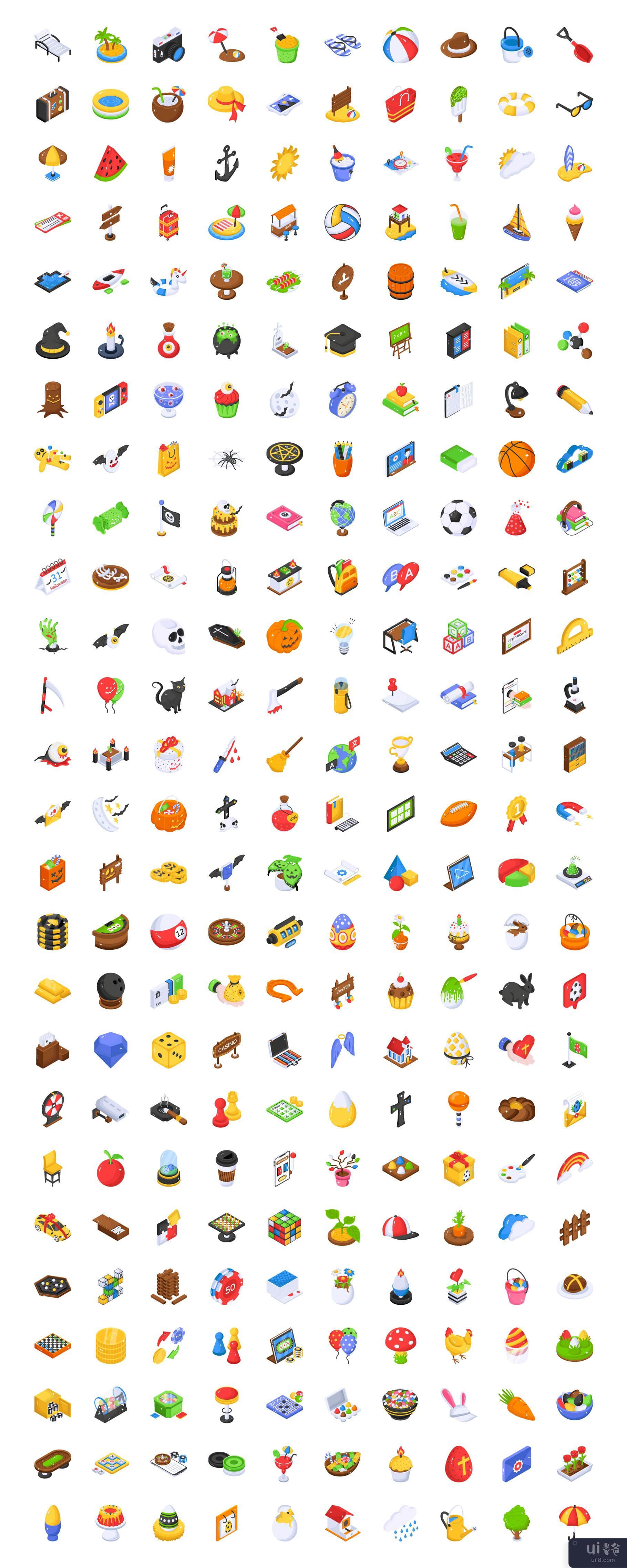 260 季节性图标集合(260 Collection Of Seasonal Icons)插图1