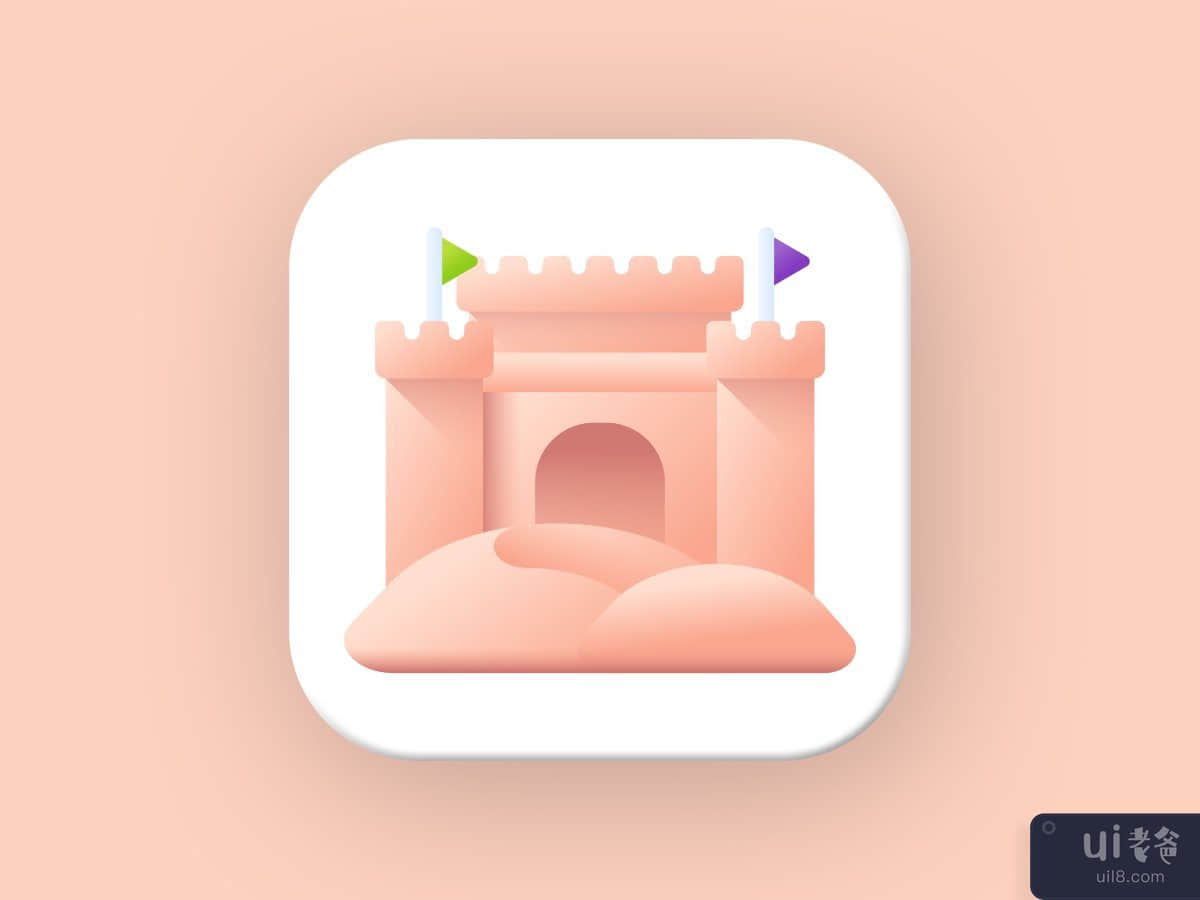 沙堡标志(Sand Castle Logo)插图2