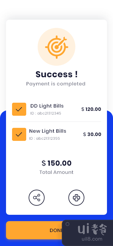 账单支付应用程序用户界面(Bill Pay App UI)插图