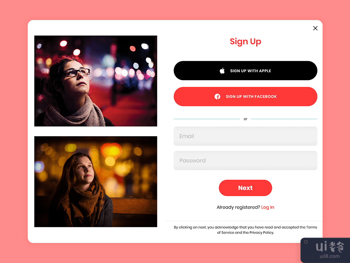 Web Sign UP Concept