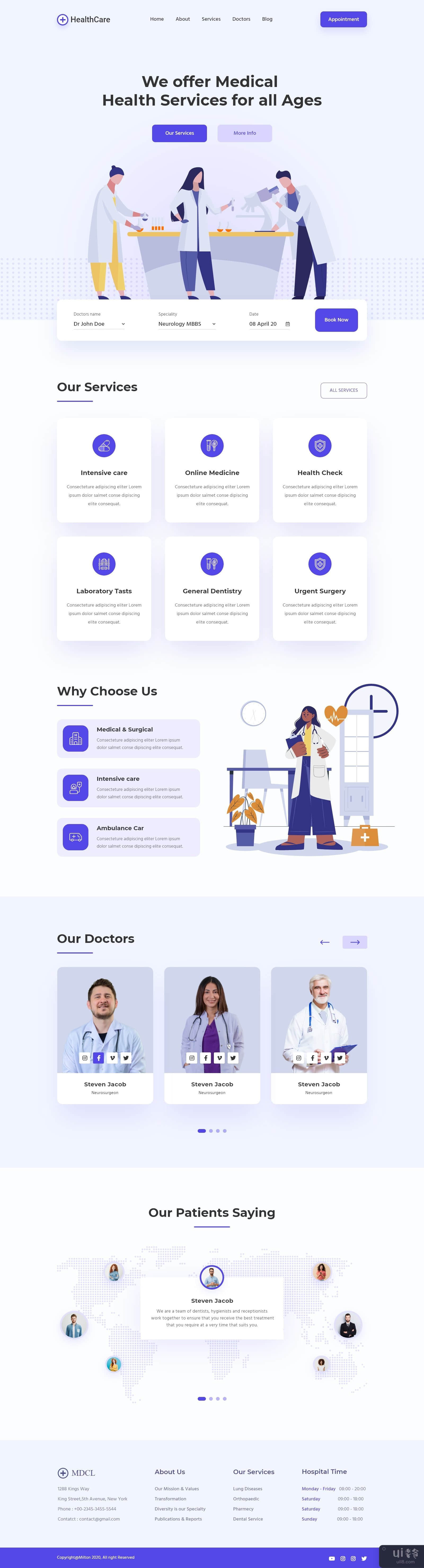 医疗保健登陆页面(Medical & Healthcare Landing Page)插图