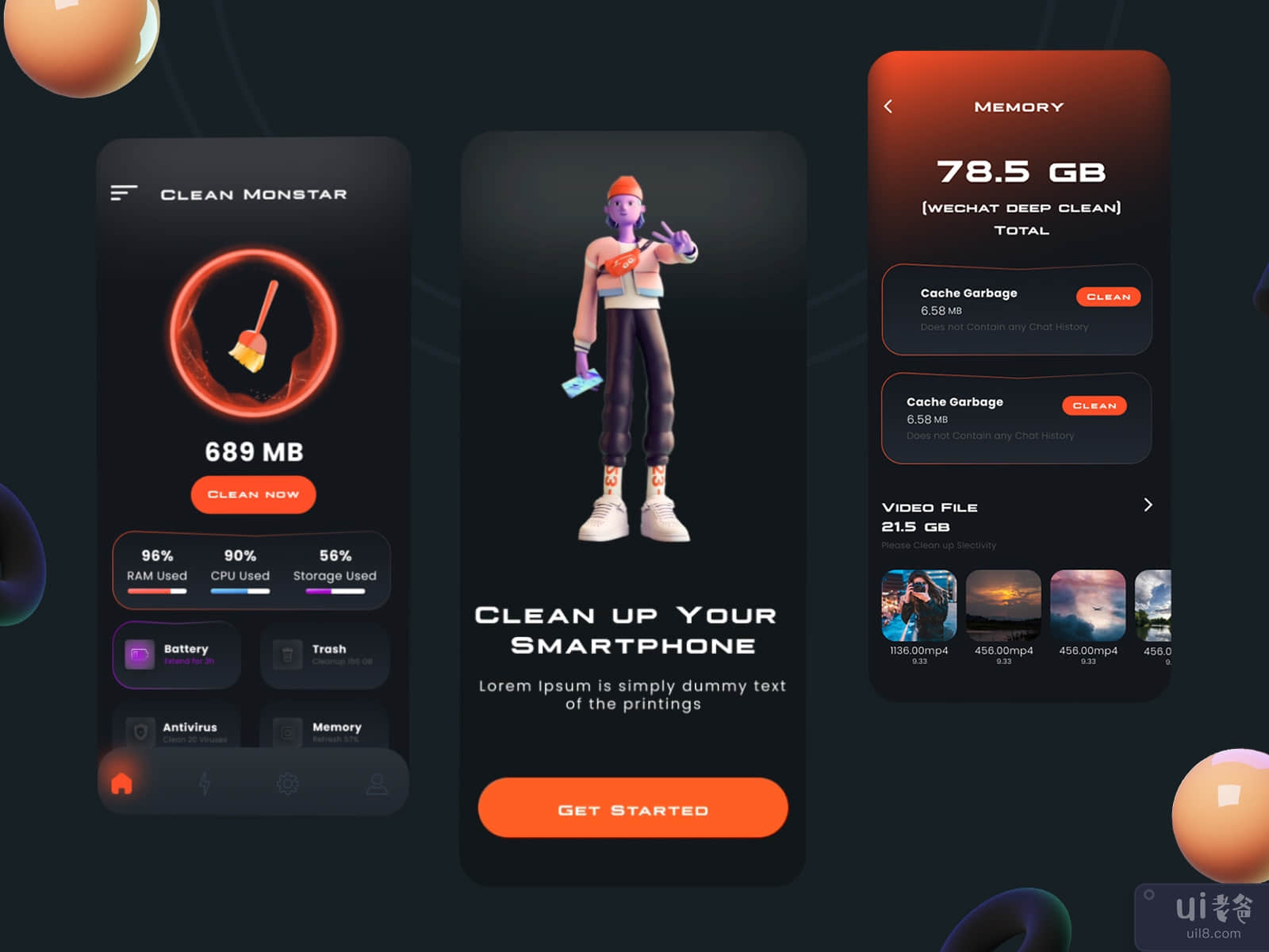 Fabulous🔥 UI Designs for a Sensational Phone Cleaning App📱