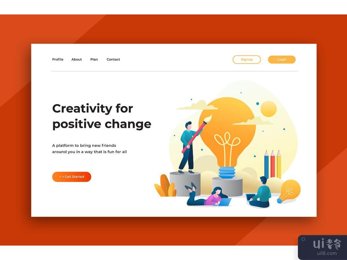 Flat Illustration Landing Pages