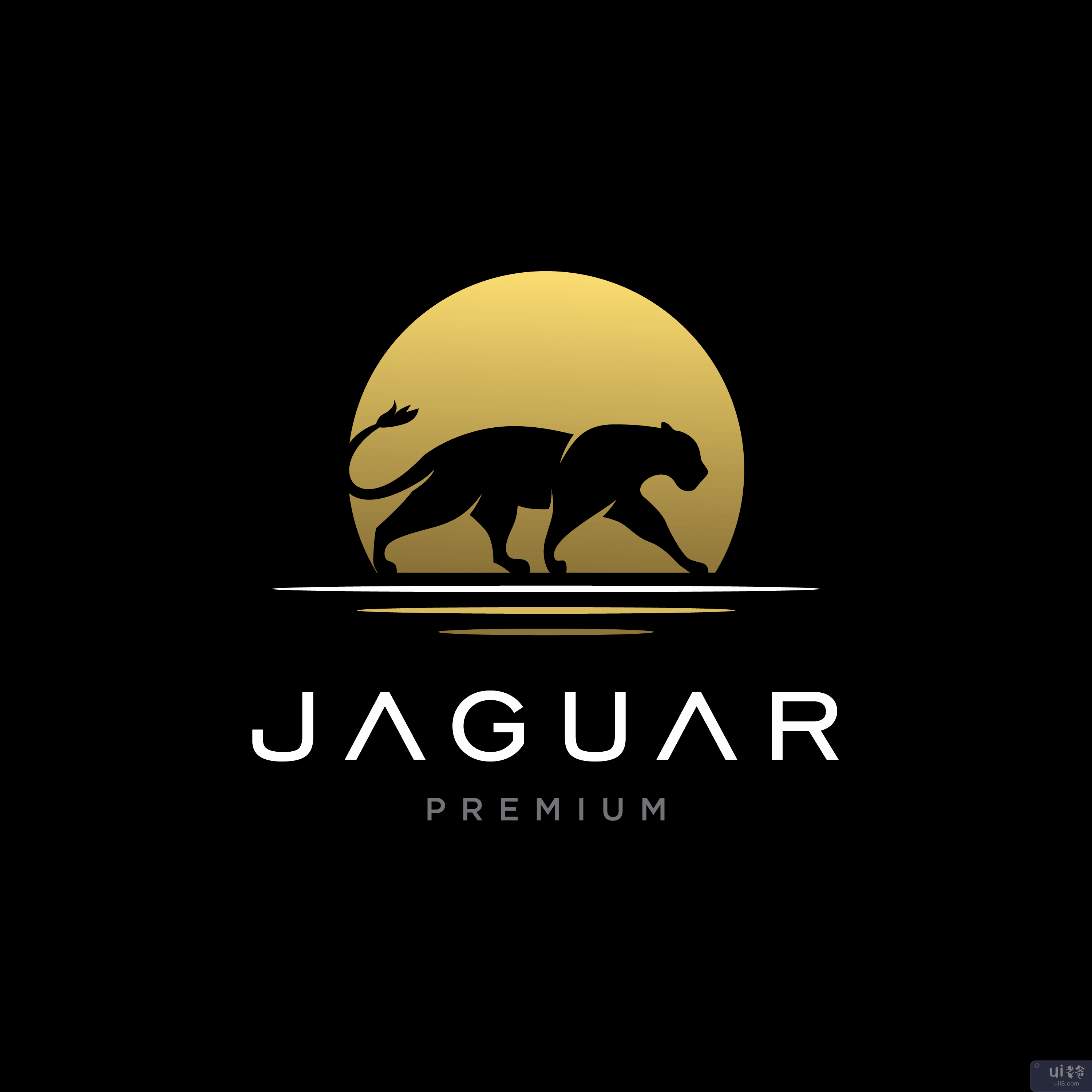 捷豹标志设计矢量(Jaguar logo design vector)插图