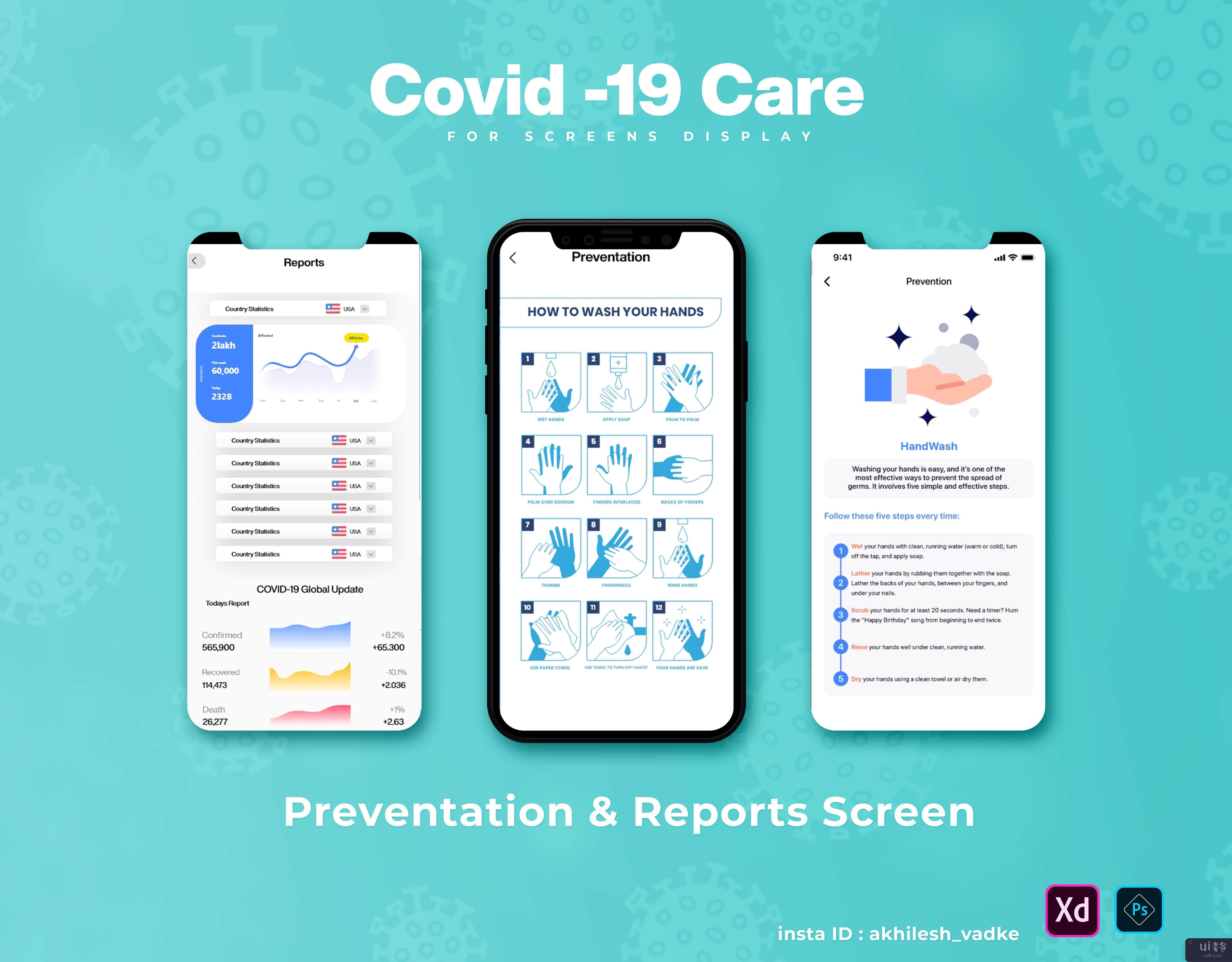 CovidCare 病毒追踪应用程序设计挑战(CovidCare Virus Tracking App design Challenge)插图1