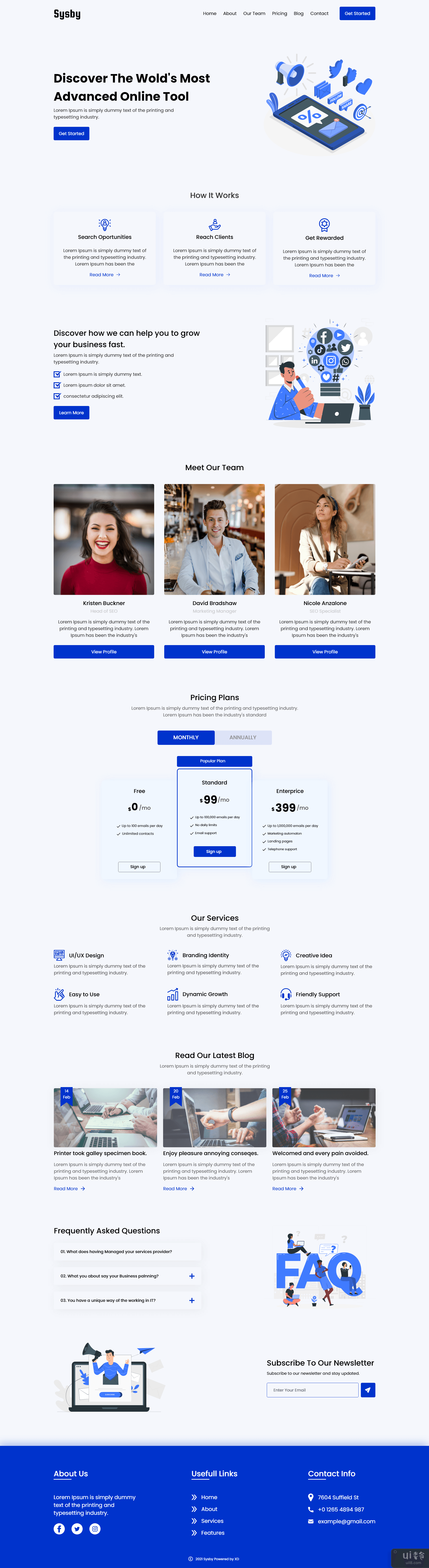 Sysby登陆页面(Sysby Landing Page)插图