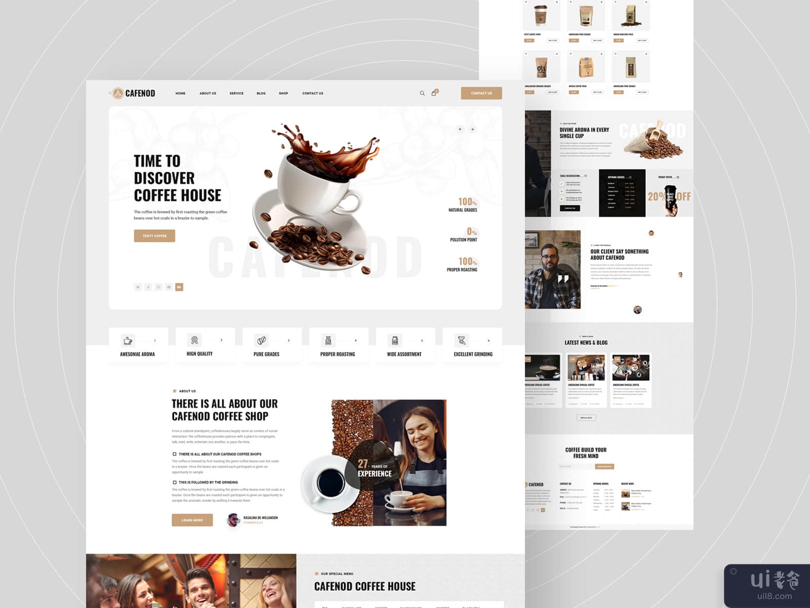 Cafenod - Coffee House PSD Template