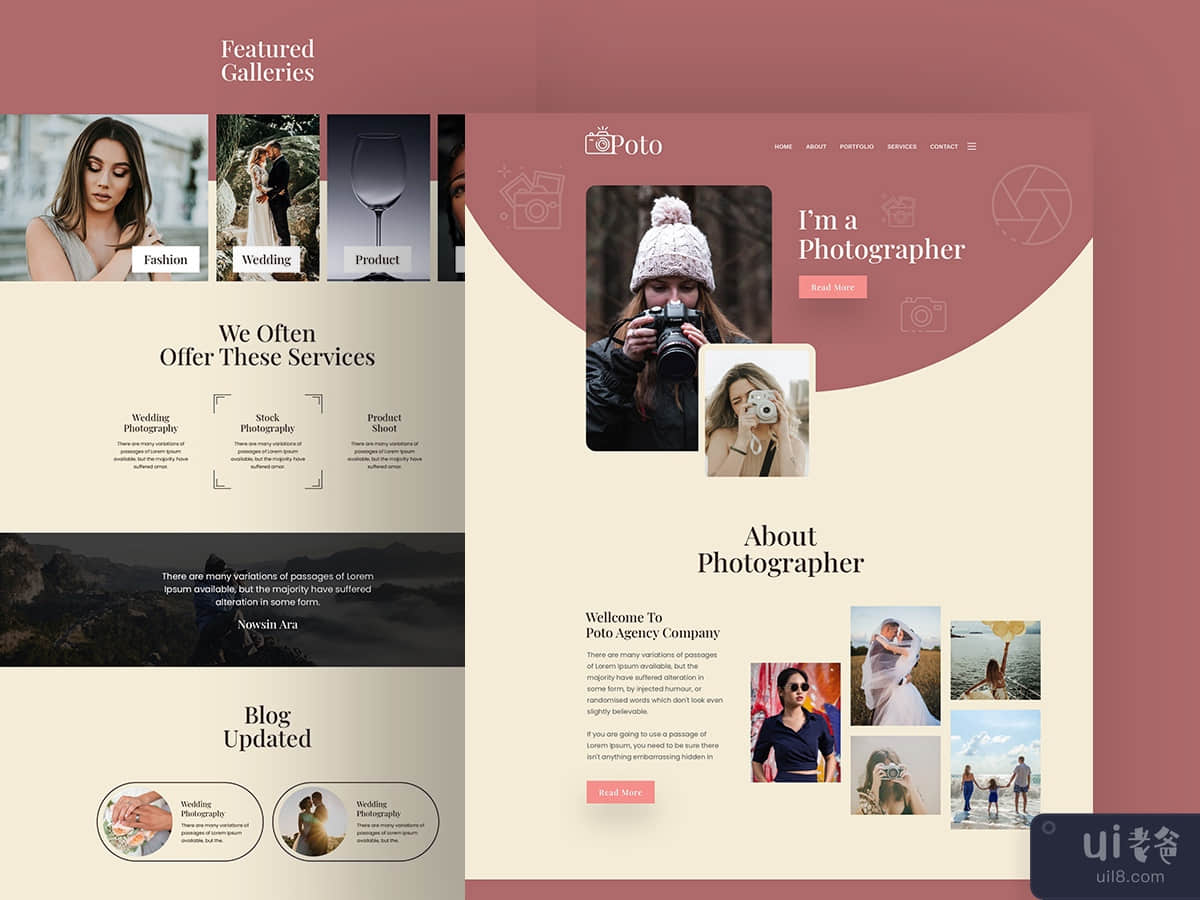 Photography Landing Page Template