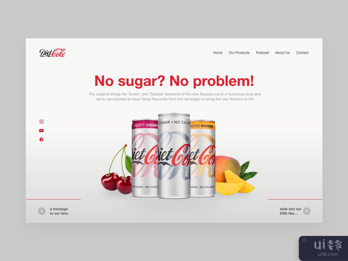 Website Header CocaCola