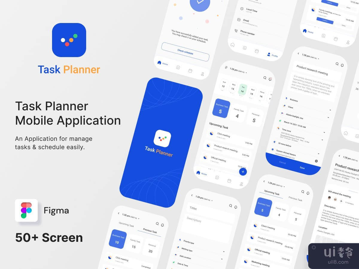 任务计划器移动应用程序设计(Task Planner Mobile App Design)插图