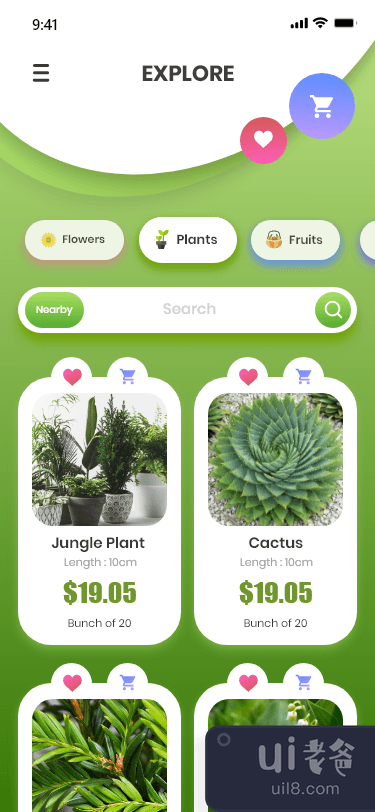 花应用界面(Flower App UI)插图2