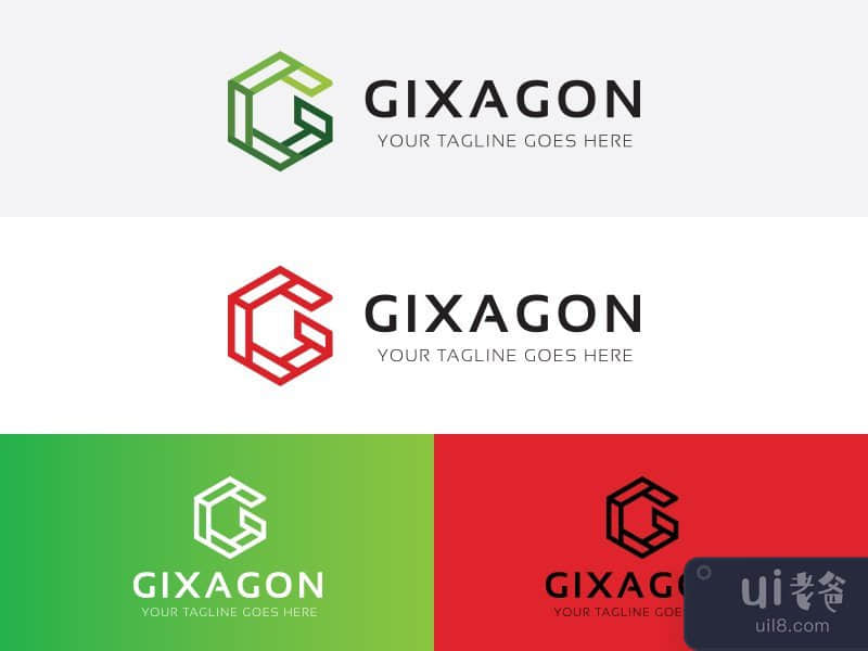 Green g letter creative logo design vector file