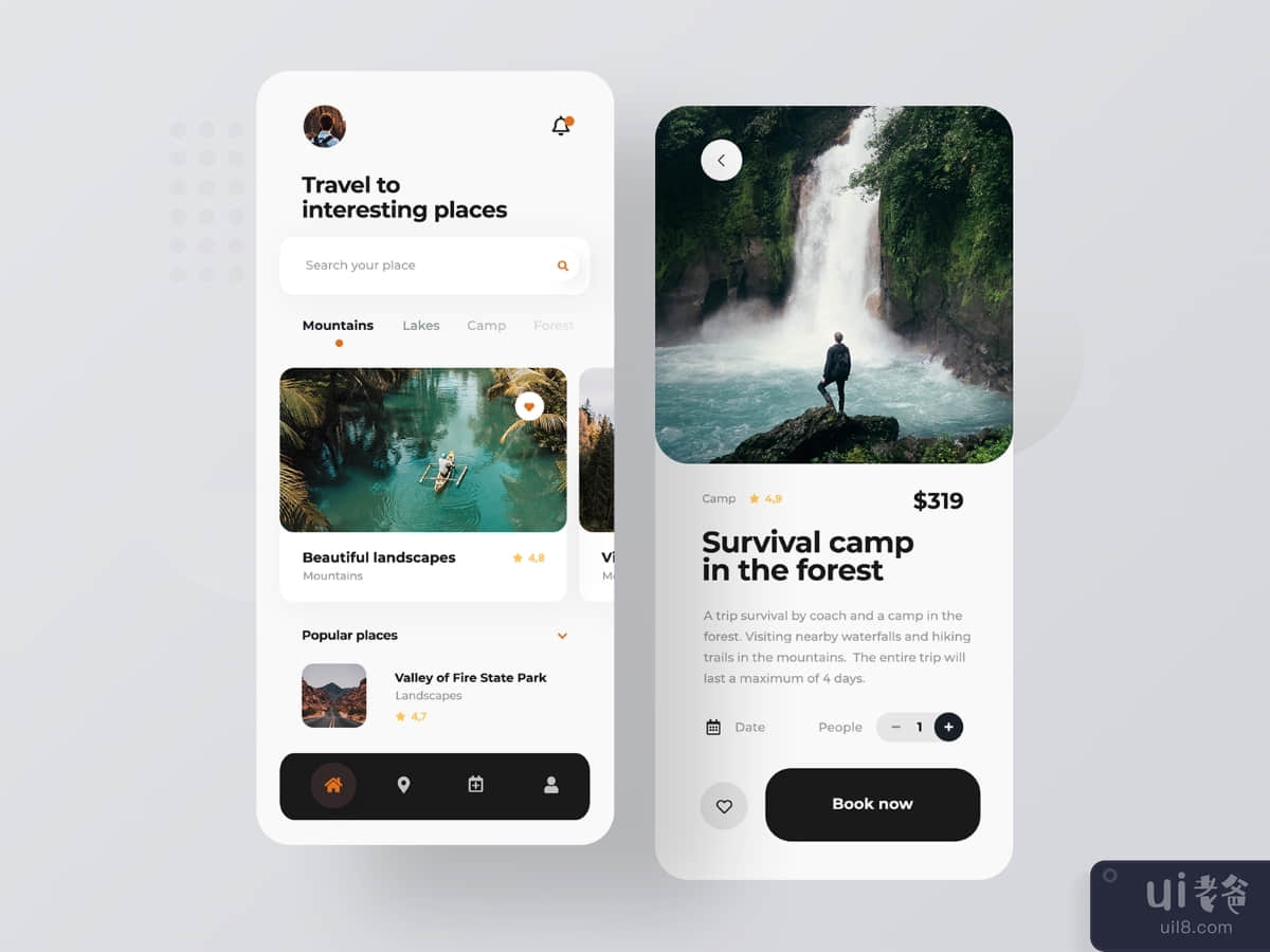 Travel Mobile App concept