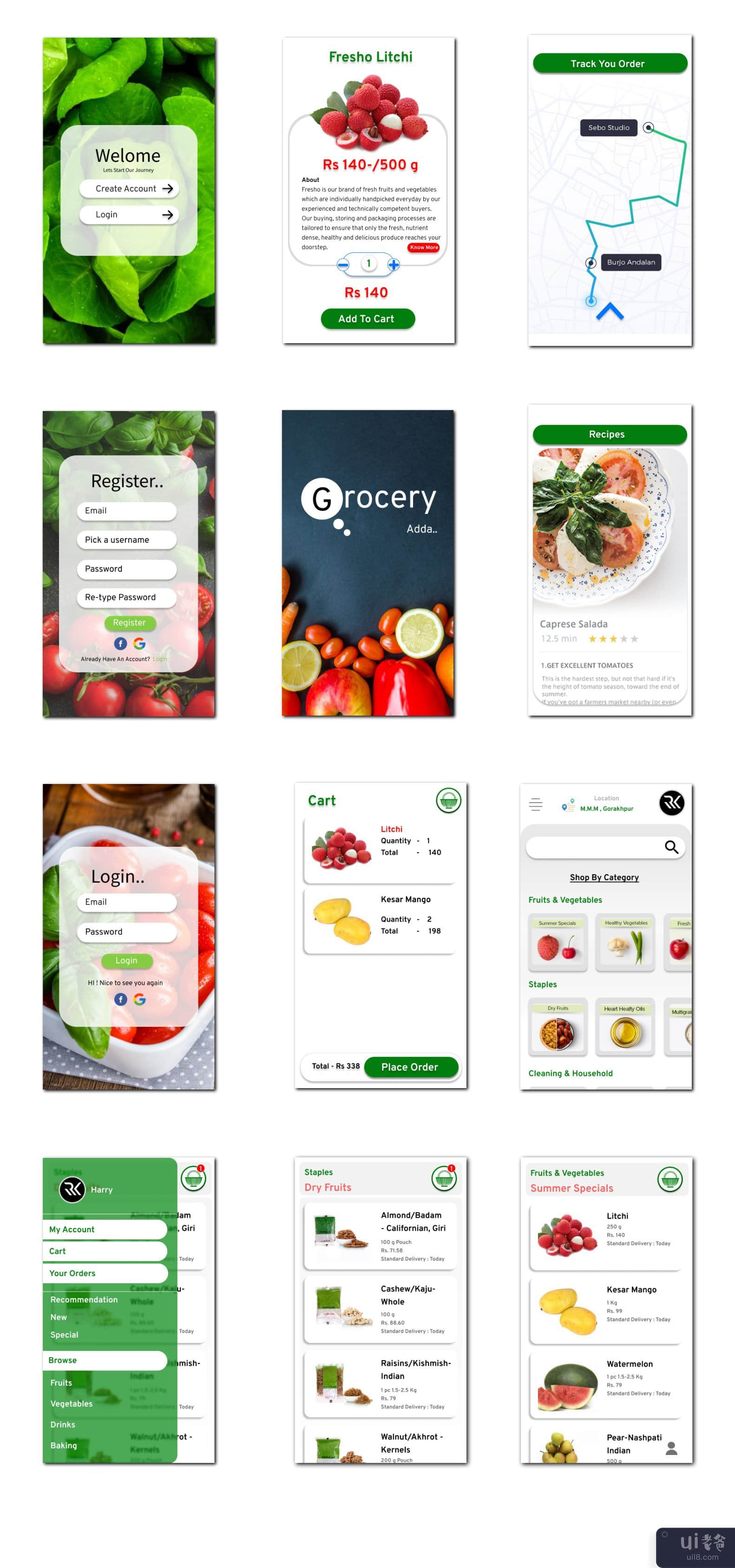 杂货购物应用(Groceries Shopping App)插图
