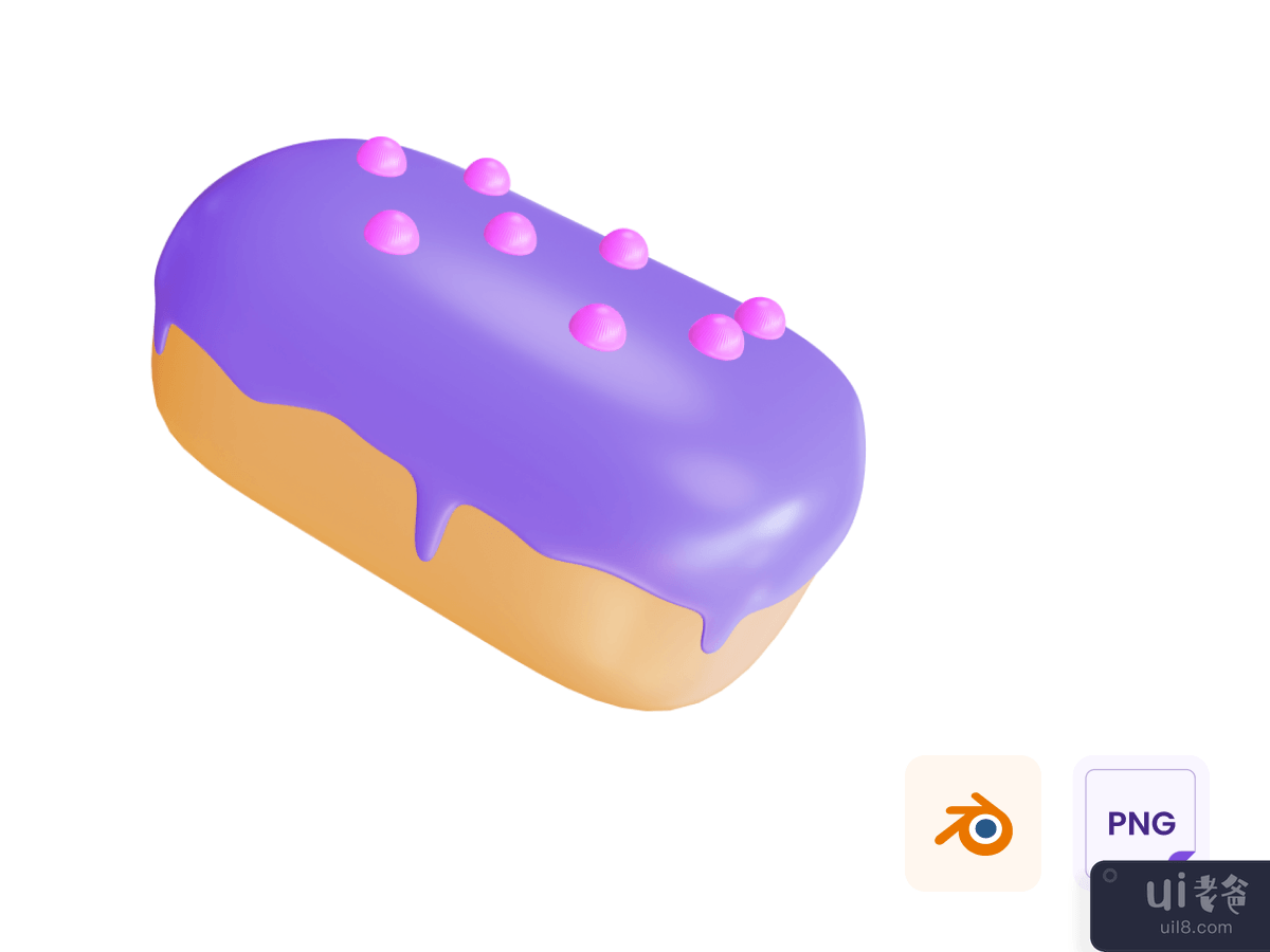 Cake Block 3D Icon