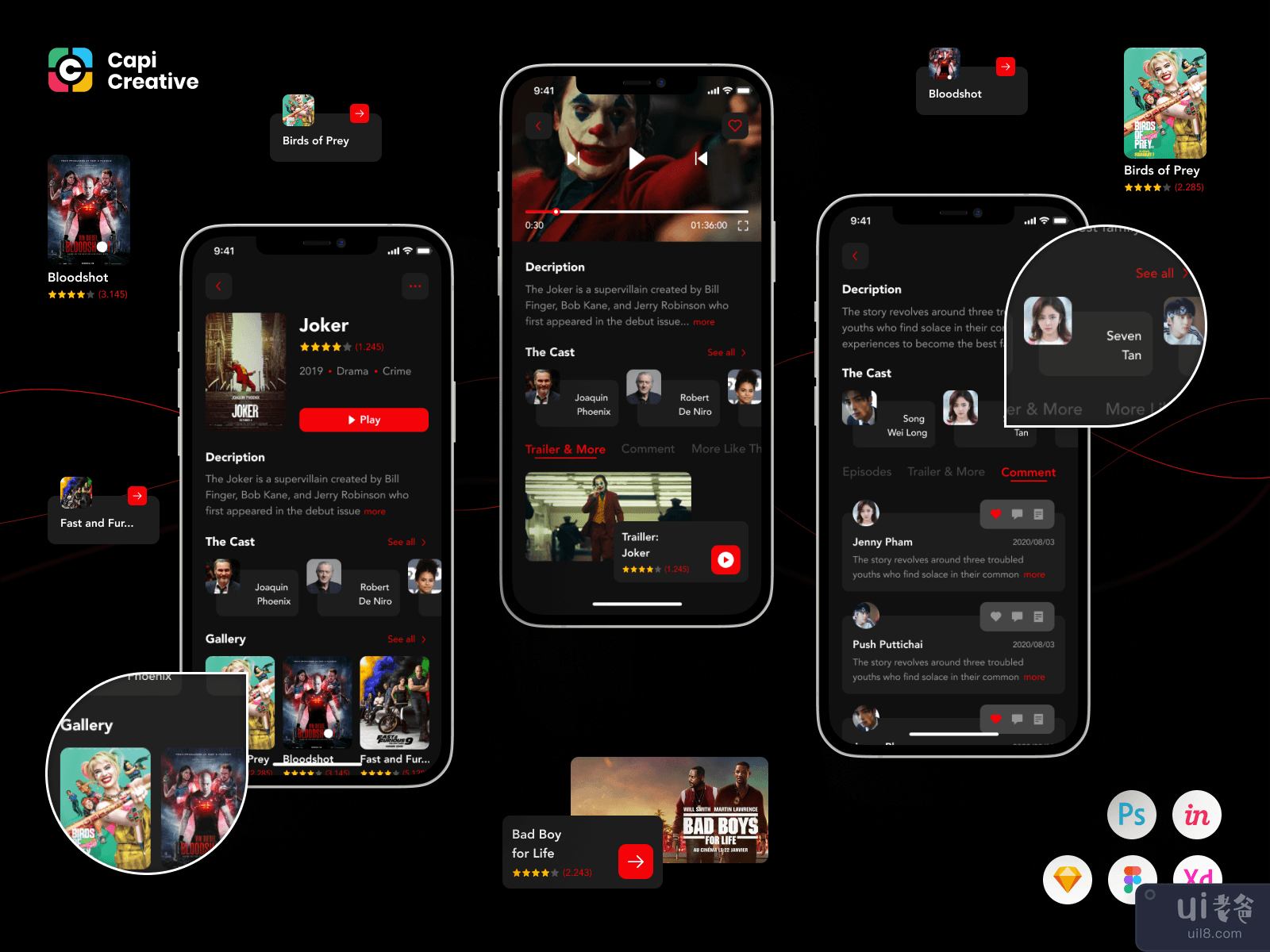 WaFilm - Entertainment App UI Kit (Full) #1