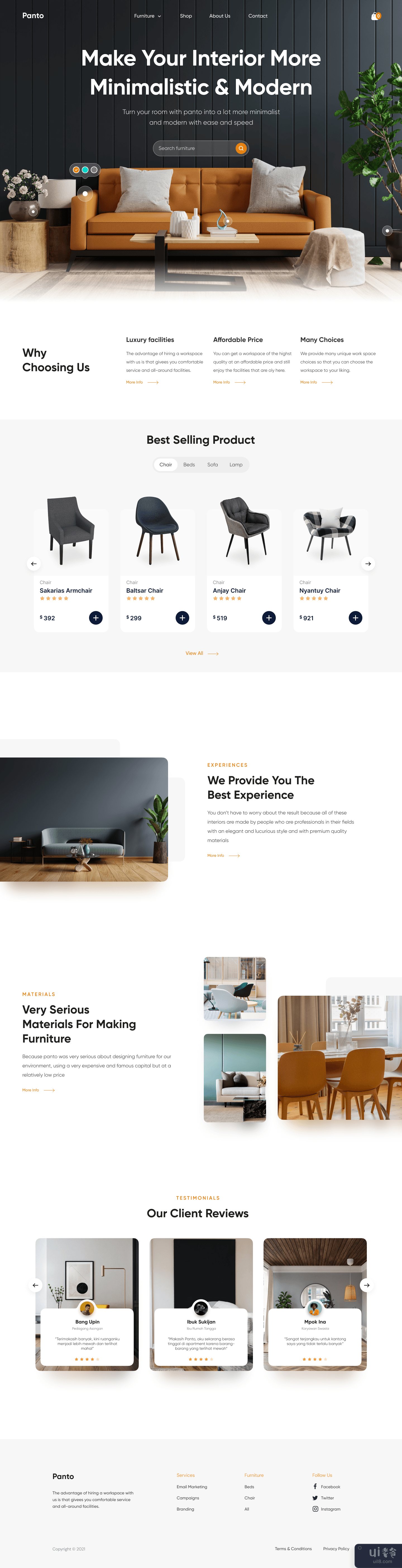 家具登陆页面(Furniture Landing Page)插图