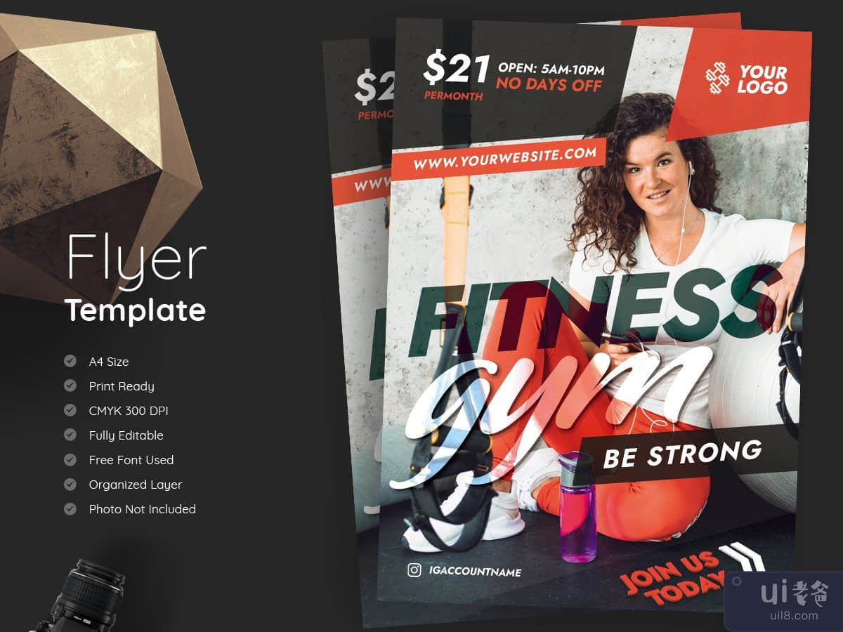Gym Fitness Flyer Template