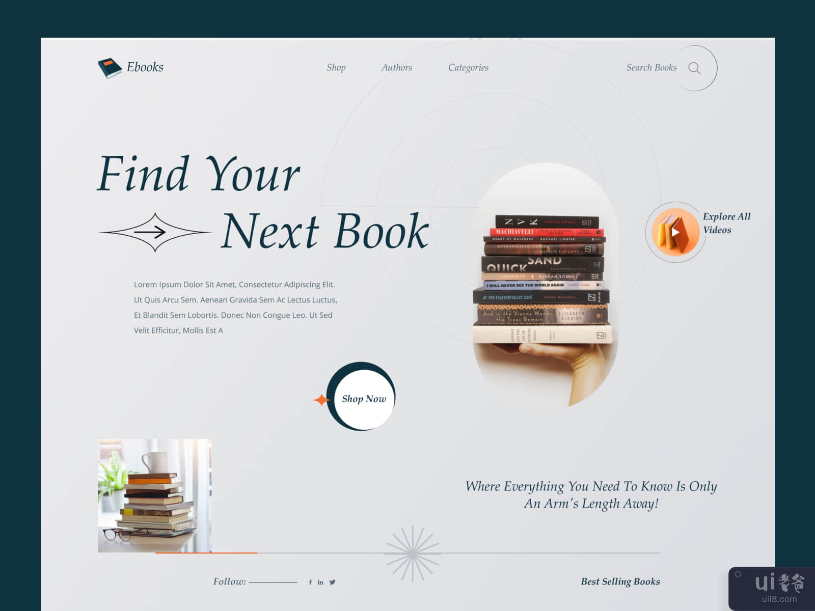 Book Online Store Landing Page